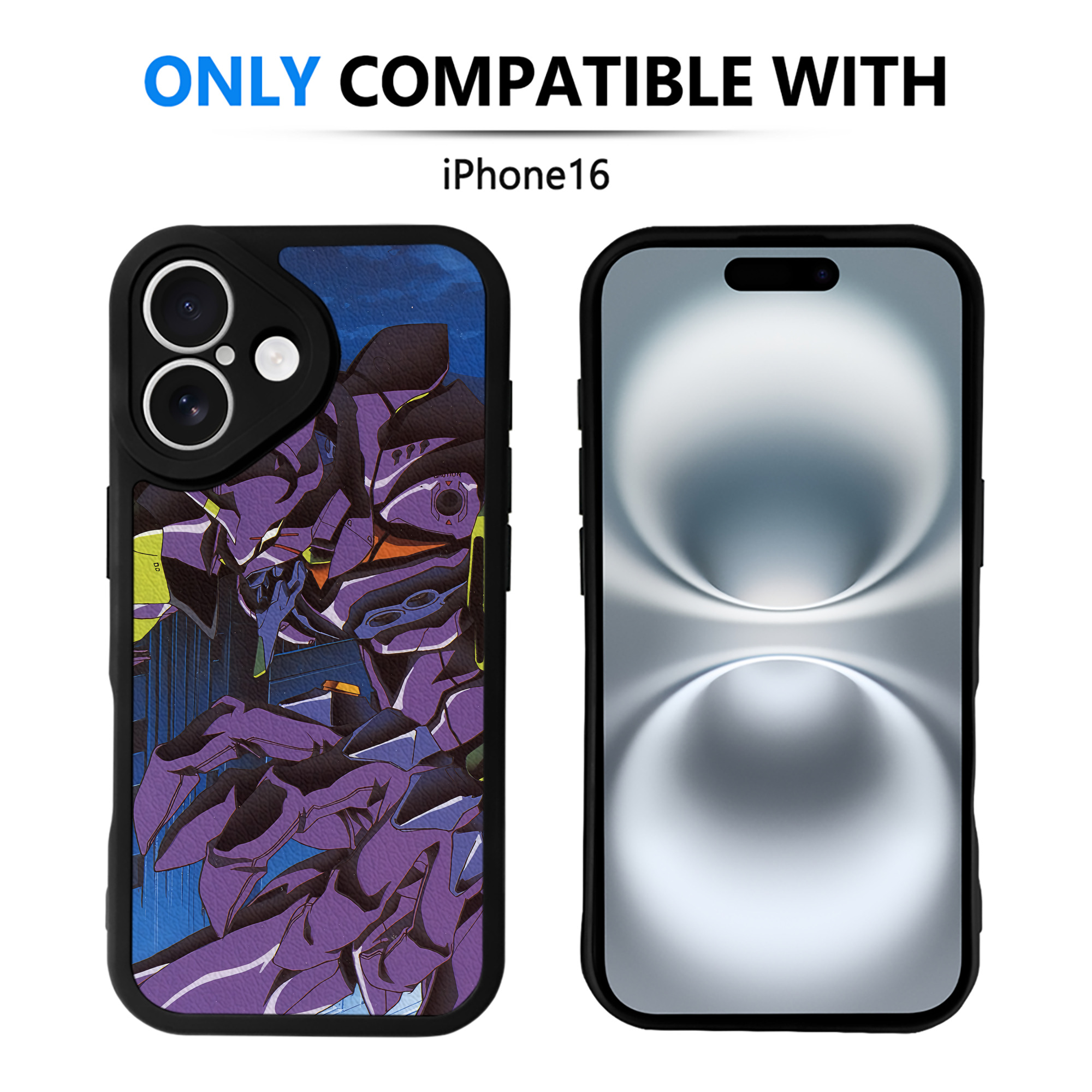 （画像用） EVA 新世紀エヴァンゲリオン 【iPhone 16シリーズ対応】シリコンスマホケース（レザー調） 材質：シリコン